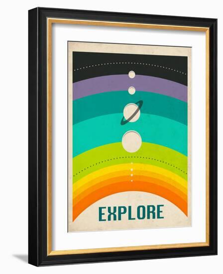 Solar System-Jazzberry Blue-Framed Premium Giclee Print