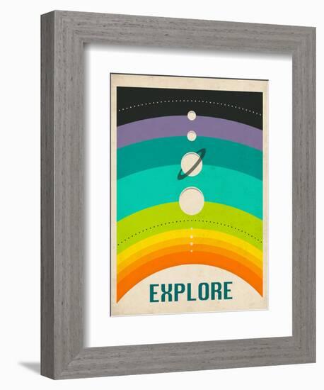 Solar System-Jazzberry Blue-Framed Art Print