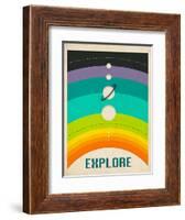 Solar System-Jazzberry Blue-Framed Art Print