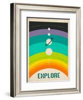 Solar System-Jazzberry Blue-Framed Art Print