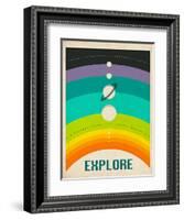 Solar System-Jazzberry Blue-Framed Art Print