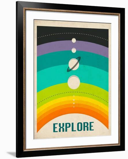 Solar System-Jazzberry Blue-Framed Art Print