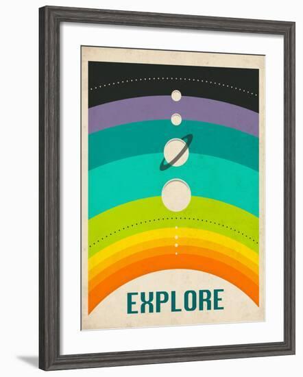 Solar System-Jazzberry Blue-Framed Art Print