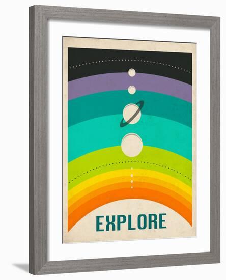 Solar System-Jazzberry Blue-Framed Art Print