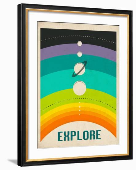 Solar System-Jazzberry Blue-Framed Art Print