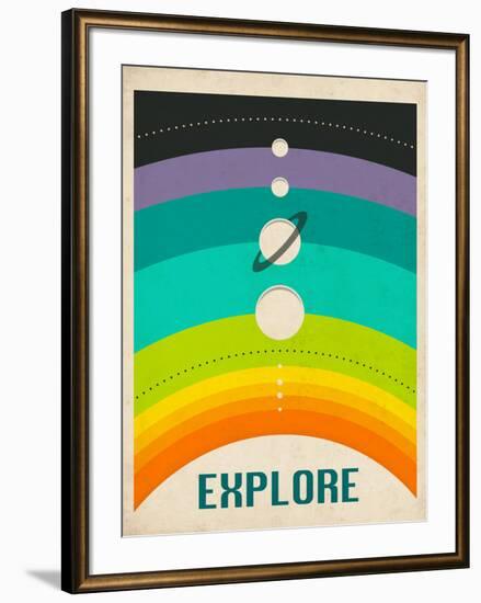 Solar System-Jazzberry Blue-Framed Premium Giclee Print