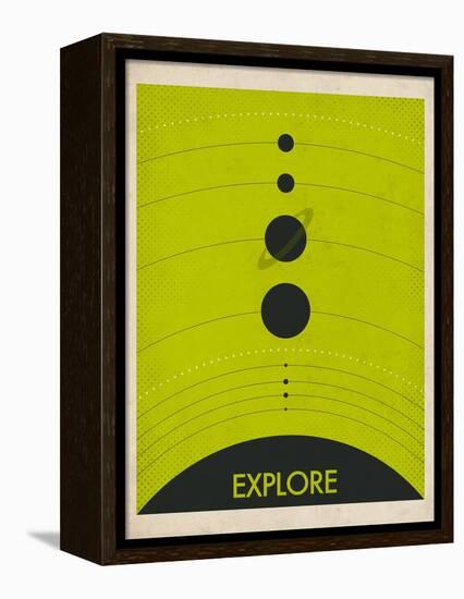 Solar System-Jazzberry Blue-Framed Stretched Canvas