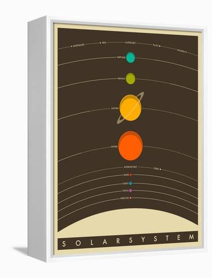 Solar System-Jazzberry Blue-Framed Stretched Canvas