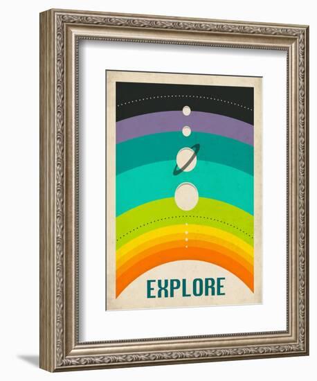 Solar System-Jazzberry Blue-Framed Premium Giclee Print