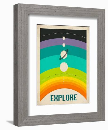 Solar System-Jazzberry Blue-Framed Premium Giclee Print