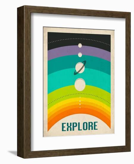 Solar System-Jazzberry Blue-Framed Premium Giclee Print