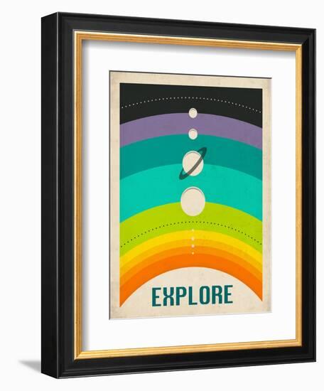 Solar System-Jazzberry Blue-Framed Premium Giclee Print