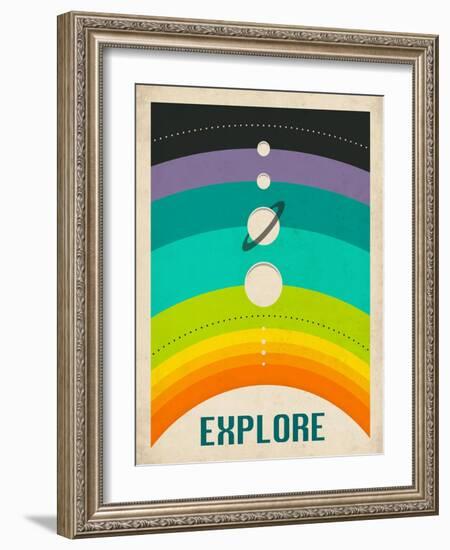 Solar System-Jazzberry Blue-Framed Art Print