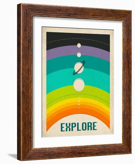 Solar System-Jazzberry Blue-Framed Art Print