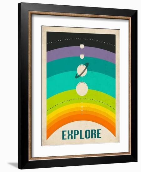 Solar System-Jazzberry Blue-Framed Art Print