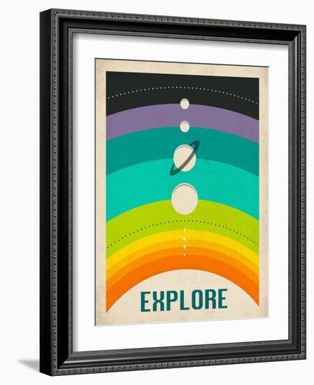 Solar System-Jazzberry Blue-Framed Art Print