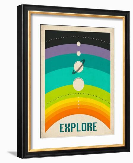 Solar System-Jazzberry Blue-Framed Art Print