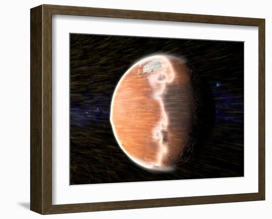 Solar Wind Stripping Atmosphere from Mars-null-Framed Photographic Print