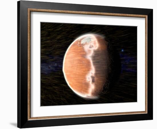 Solar Wind Stripping Atmosphere from Mars-null-Framed Photographic Print