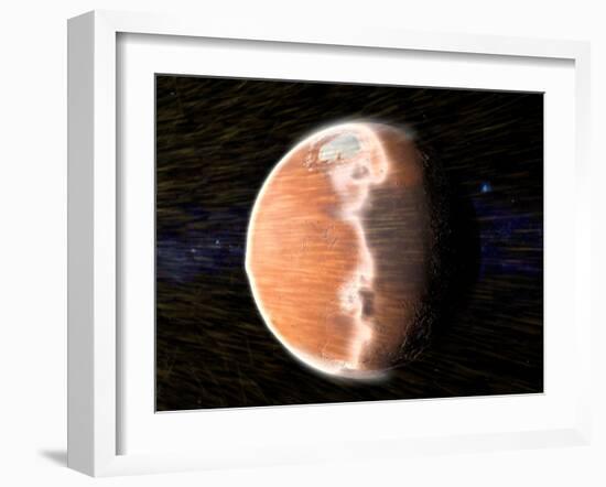 Solar Wind Stripping Atmosphere from Mars-null-Framed Photographic Print