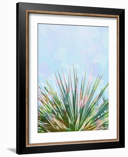 Solar Yucca Palm Blue-Dominique Vari-Framed Art Print