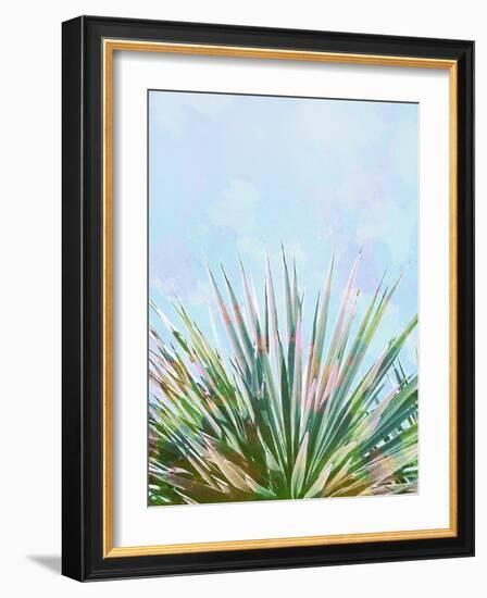 Solar Yucca Palm Blue-Dominique Vari-Framed Art Print