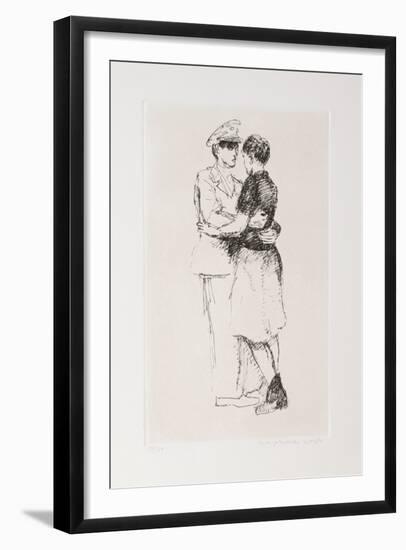 Soldier and Girl II-Raphael Soyer-Framed Limited Edition