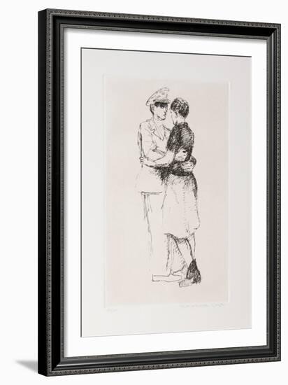 Soldier and Girl II-Raphael Soyer-Framed Limited Edition