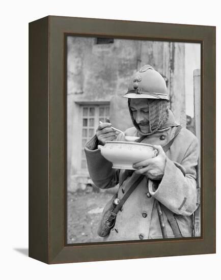 Soldier Eating Soup, 1915-Jacques Moreau-Framed Premier Image Canvas