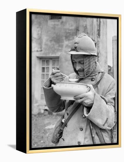 Soldier Eating Soup, 1915-Jacques Moreau-Framed Premier Image Canvas