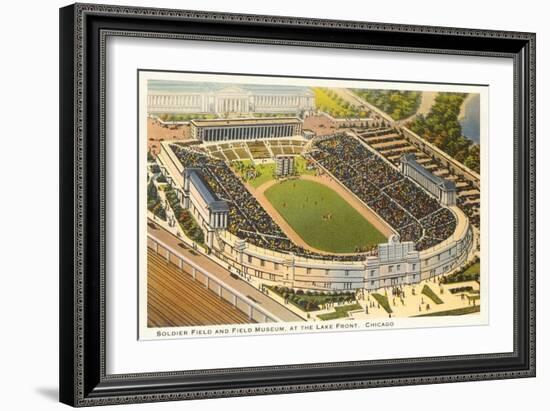 Soldier Field and Field Museum, Chicago, Illinois-null-Framed Art Print