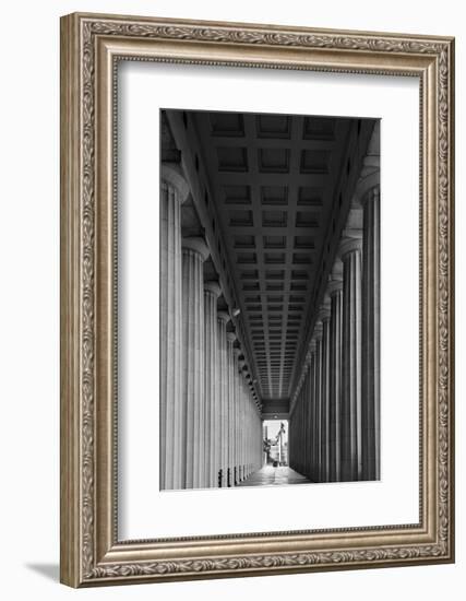 Soldier Field Colonnade Chicago BW-Steve Gadomski-Framed Photographic Print