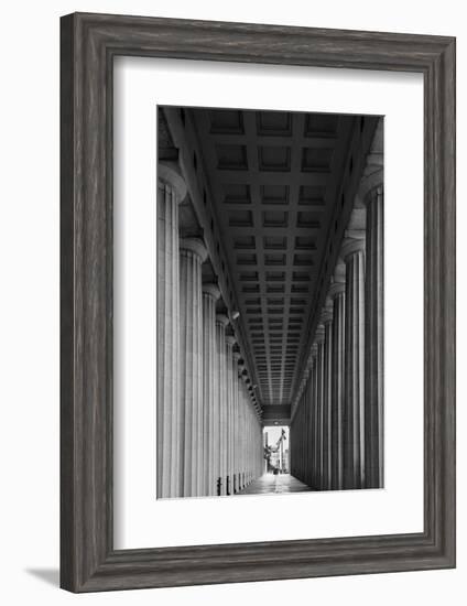 Soldier Field Colonnade Chicago BW-Steve Gadomski-Framed Photographic Print