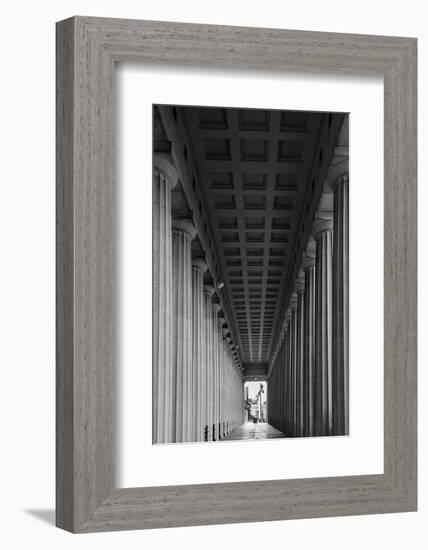 Soldier Field Colonnade Chicago BW-Steve Gadomski-Framed Photographic Print