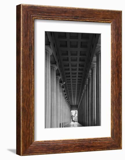 Soldier Field Colonnade Chicago BW-Steve Gadomski-Framed Photographic Print