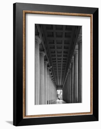 Soldier Field Colonnade Chicago BW-Steve Gadomski-Framed Photographic Print