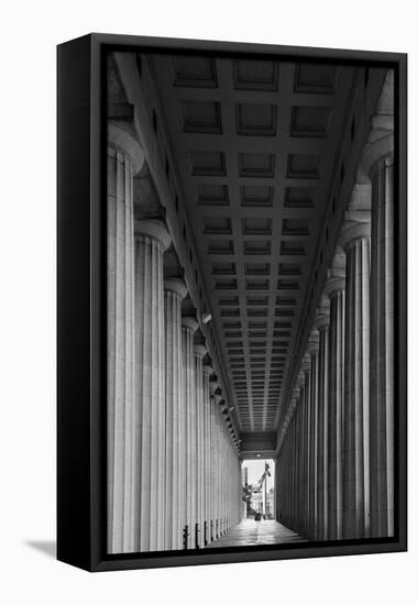 Soldier Field Colonnade Chicago BW-Steve Gadomski-Framed Premier Image Canvas