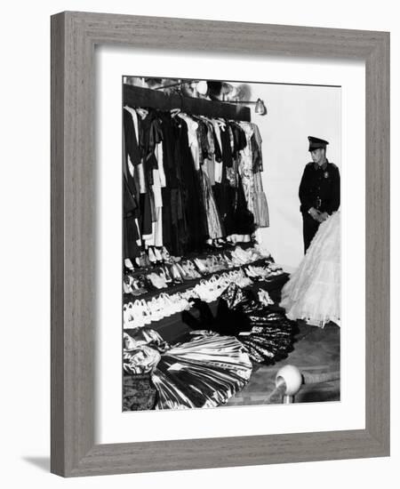 Soldier Guards the Late Eva Peron's Luxury after the Overthrow of Argentina's Dictator Juan Peron-null-Framed Photo