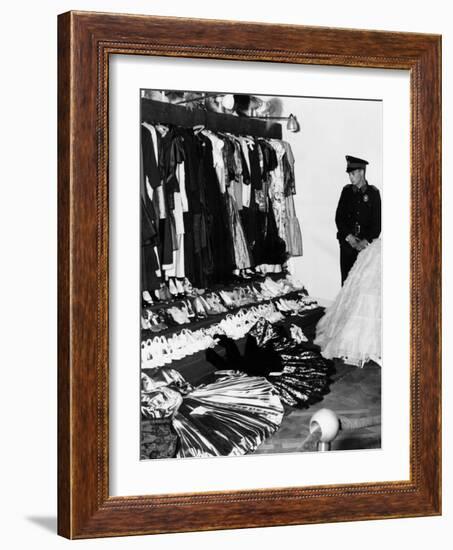 Soldier Guards the Late Eva Peron's Luxury after the Overthrow of Argentina's Dictator Juan Peron-null-Framed Photo