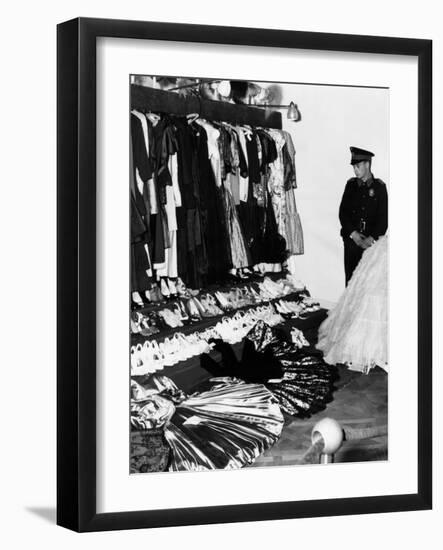 Soldier Guards the Late Eva Peron's Luxury after the Overthrow of Argentina's Dictator Juan Peron-null-Framed Photo