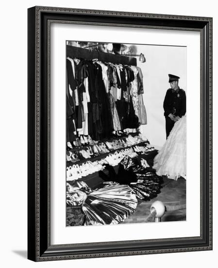 Soldier Guards the Late Eva Peron's Luxury after the Overthrow of Argentina's Dictator Juan Peron-null-Framed Photo