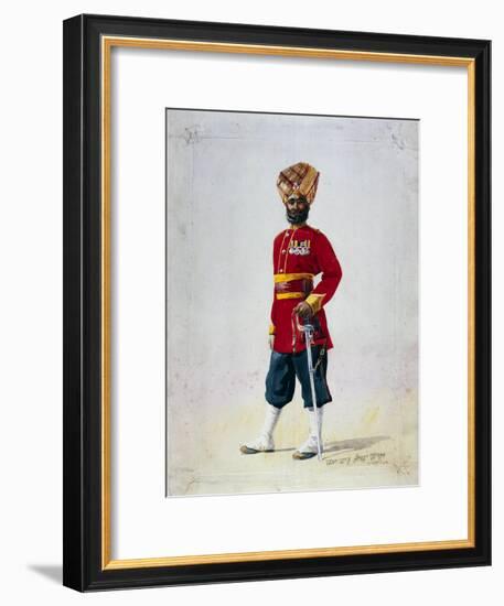 Soldier of the 35th Sikhs, Subadar, Illustration for 'Armies of India' by Major G.F. MacMunn,…-Alfred Crowdy Lovett-Framed Giclee Print