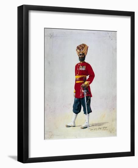 Soldier of the 35th Sikhs, Subadar, Illustration for 'Armies of India' by Major G.F. MacMunn,…-Alfred Crowdy Lovett-Framed Giclee Print
