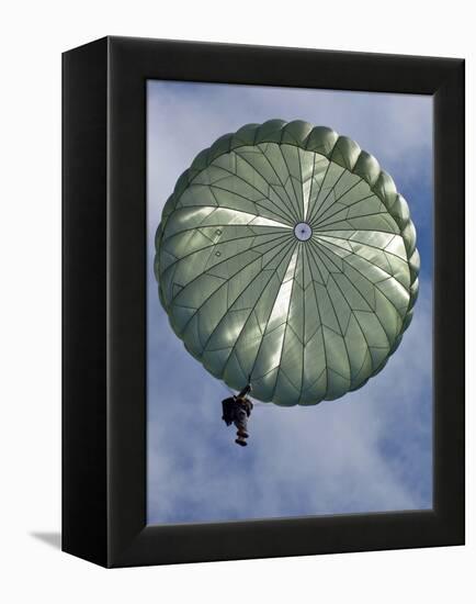 Soldier of the 82nd Airborne Descends from a Parachute Drop Over, 2010-null-Framed Stretched Canvas