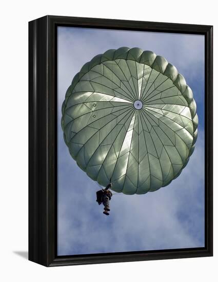 Soldier of the 82nd Airborne Descends from a Parachute Drop Over, 2010-null-Framed Stretched Canvas