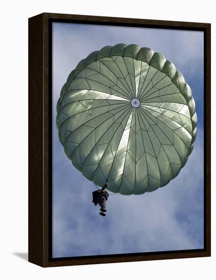 Soldier of the 82nd Airborne Descends from a Parachute Drop Over, 2010-null-Framed Stretched Canvas