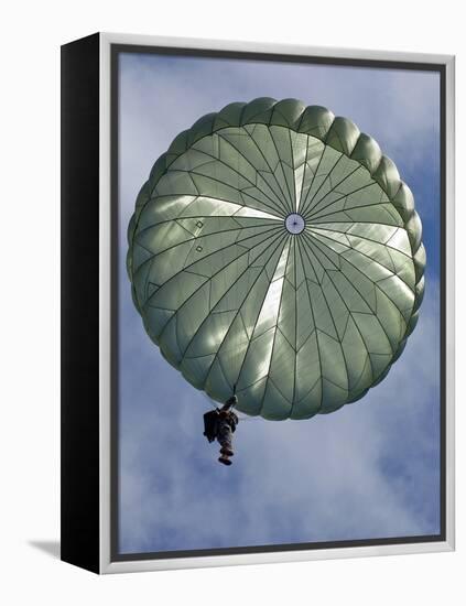 Soldier of the 82nd Airborne Descends from a Parachute Drop Over, 2010-null-Framed Stretched Canvas