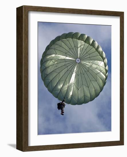 Soldier of the 82nd Airborne Descends from a Parachute Drop Over, 2010-null-Framed Photo