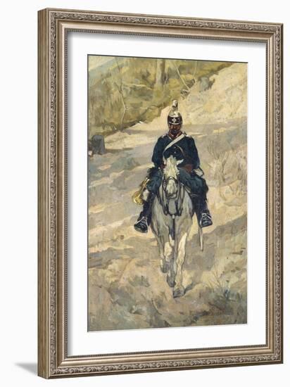 Soldier on Horseback, 1870-Giovanni Fattori-Framed Giclee Print