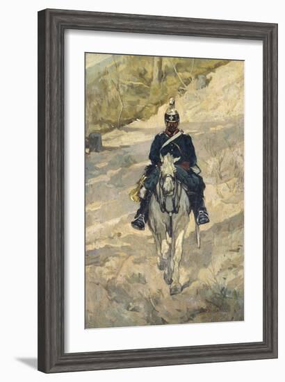 Soldier on Horseback, 1870-Giovanni Fattori-Framed Giclee Print